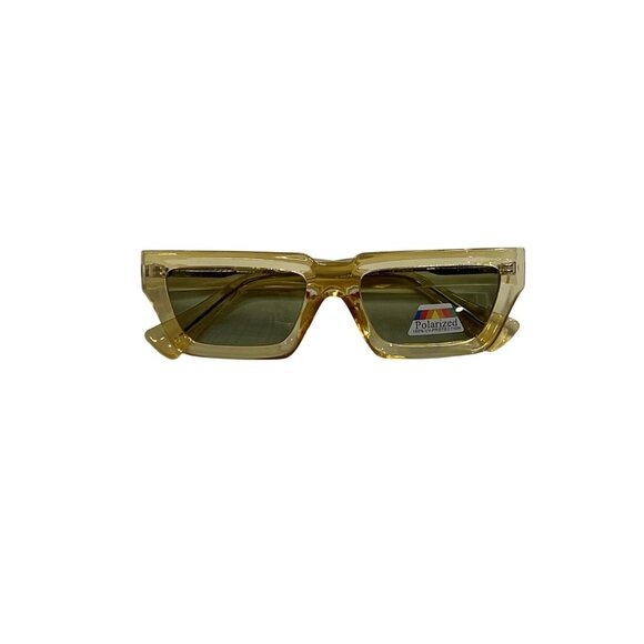 Ryan Simkhai Eyeshop Ivy Sunglasses in Transparent Yellow Green Lens - Picture 2 of 5